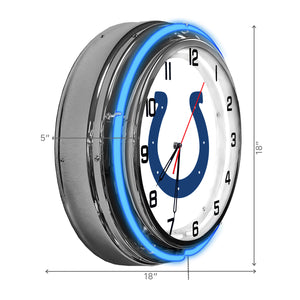 Indianapolis Colts Neon Clock - 18"