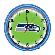 Seattle Seahawks Neon Clock - 18"