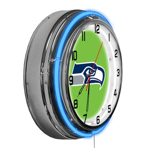 Seattle Seahawks Neon Clock - 18"