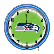 Seattle Seahawks Neon Clock - 18"