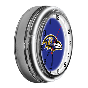 Baltimore Ravens Neon Clock - 18"