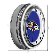 Baltimore Ravens Neon Clock - 18"