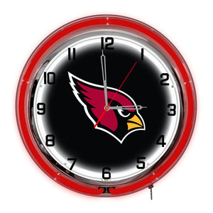 Arizona Cardinals Neon Clock - 18"