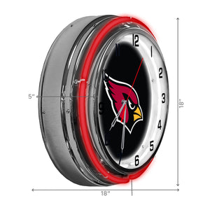 Arizona Cardinals Neon Clock - 18"