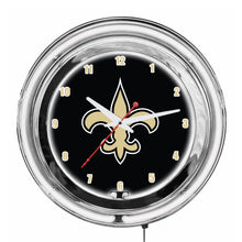 New Orleans Saints Neon Clock - 18"