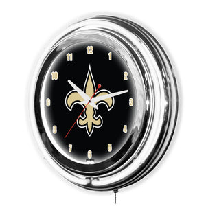 New Orleans Saints Neon Clock - 18"