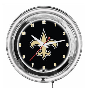 New Orleans Saints Neon Clock - 18"