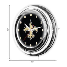 New Orleans Saints Neon Clock - 18"