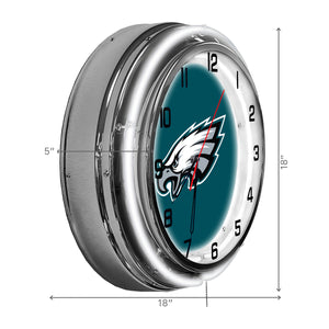 Philadelphia Eagles Neon Clock - 18"