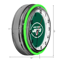 New York Jets Neon Clock - 18"