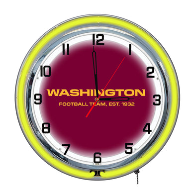 Washington Football Team Neon Clock - 18