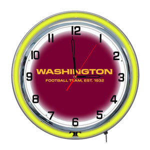 Washington Football Team Neon Clock - 18"