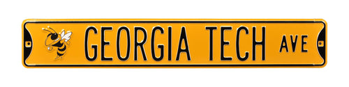 Georgia Tech Yellow Jackets Metal Street Sign