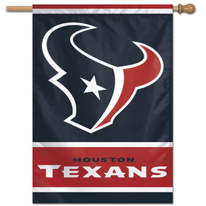 Houston Texans Wordmark Vertical Flag - 28"x40"