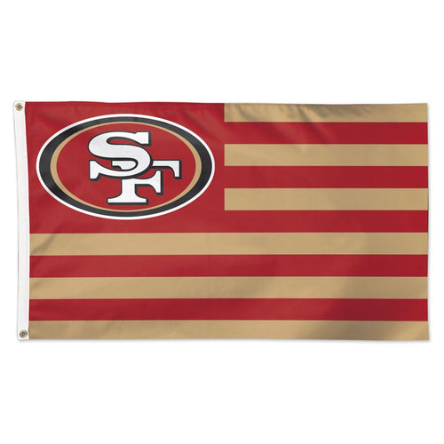 San Francsico 49ers Patriotic Deluxe Flag - 3'x5'