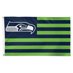 Seattle Seahawks Patriotic Deluxe Flag - 3'x5'
