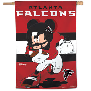 Atlanta Falcons Mickey Mouse Vertical Flag - 28"x40"                                                                   