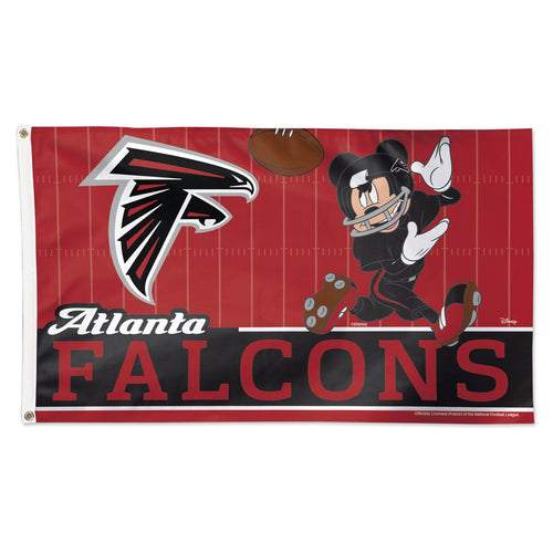 Atlanta Falcons Mickey Mouse Deluxe Flag - 3'x5'