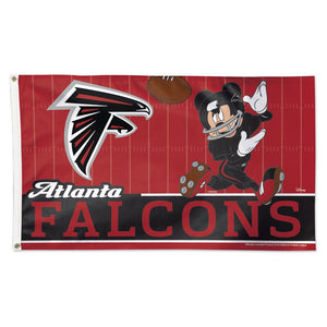 Atlanta Falcons Mickey Mouse Deluxe Flag - 3'x5'