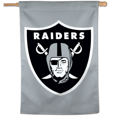 Las Vegas Raiders Silver Vertical Flag - 28
