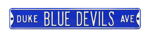 Duke Blue Devils Metal Street Sign