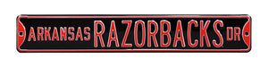 Arkansas Razorbacks Steel Street Sign Razorbacks Drive - Black