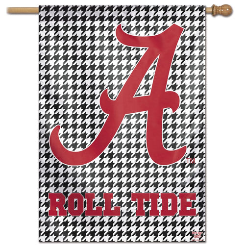 Alabama Crimson Tide Houndstooth Vertical Flag -28
