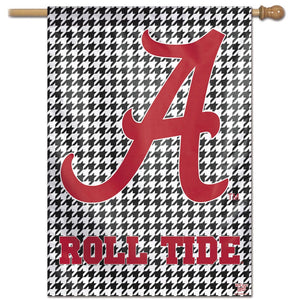 Alabama Crimson Tide Houndstooth Vertical Flag -28"x40"