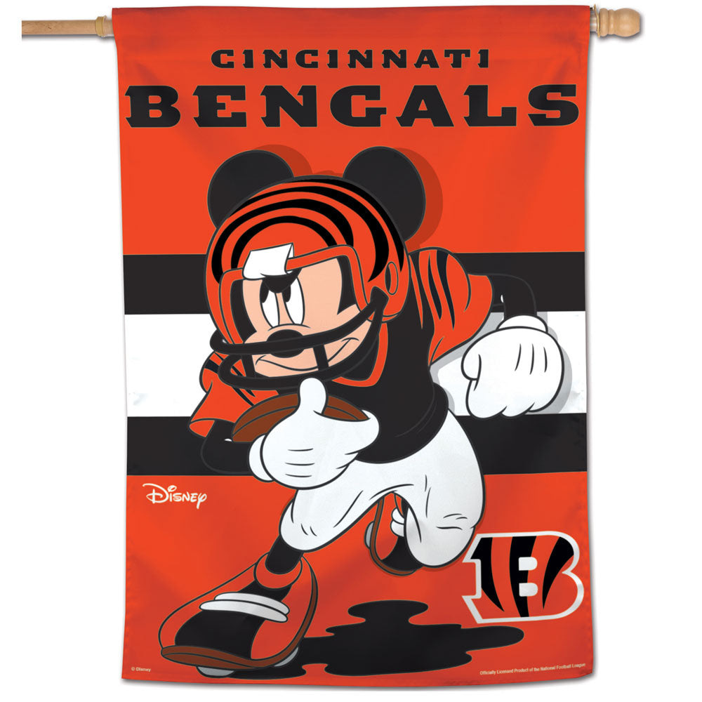Cincinnati Bengals Mickey Mouse Vertical Flag - 28