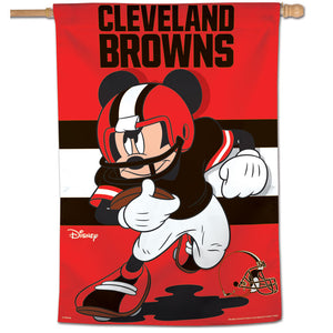 Cleveland Browns Mickey Mouse Vertical Flag - 28"x40"                                                              