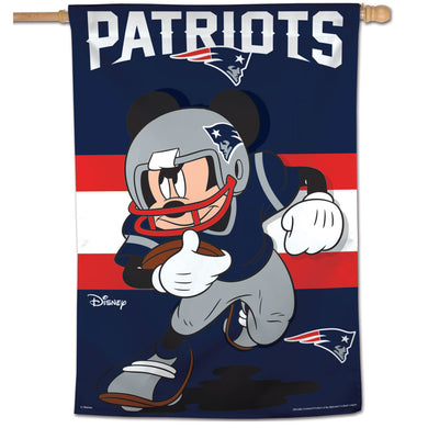 New England Patriots Mickey Mouse Vertical Flag - 28