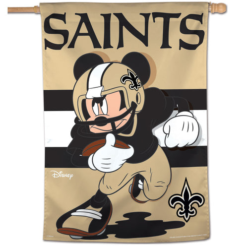 New Orleans Saints Mickey Mouse Vertical Flag - 28