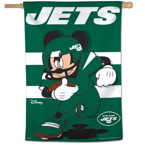 New York Jets Mickey Mouse Vertical Flag - 28