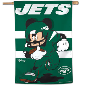 New York Jets Mickey Mouse Vertical Flag - 28"x40"                                                 