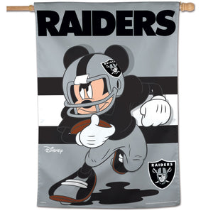 Oakland Raiders Mickey Mouse Vertical Flag - 28"x40"                                               