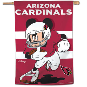 Arizona Cardinals Mickey Mouse Vertical Flag - 28"x40"                                                