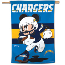 Los Angeles Chargers Mickey Mouse Vertical Flag - 28"x40"                                                                   