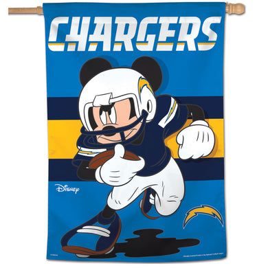 Los Angeles Chargers Mickey Mouse Vertical Flag - 28