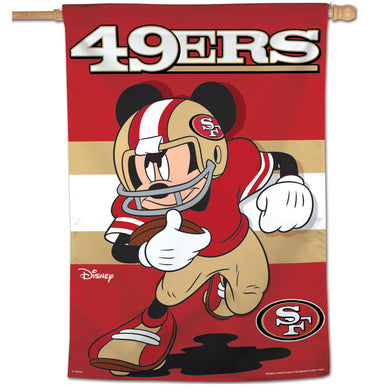 San Francisco 49ers Mickey Mouse  Vertical Flag - 28
