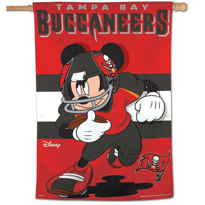 Tampa Bay Buccaneers Mickey Mouse Vertical Flag - 28"x40"                                               