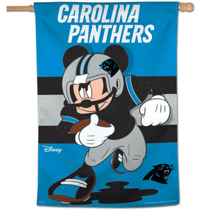 Carolina Panthers Mickey Mouse Vertical Flag - 28"x40"                                                     
