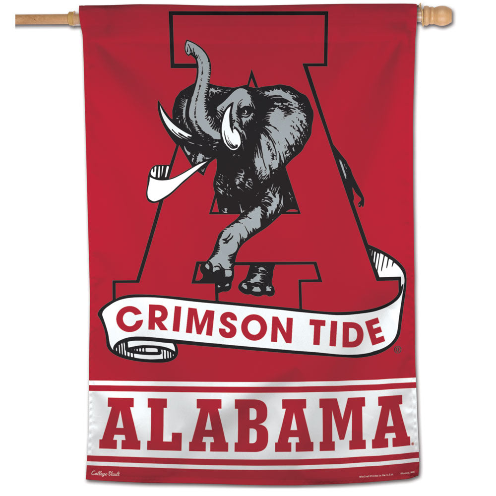 Alabama Crimson Tide College Vault Vertical Flag