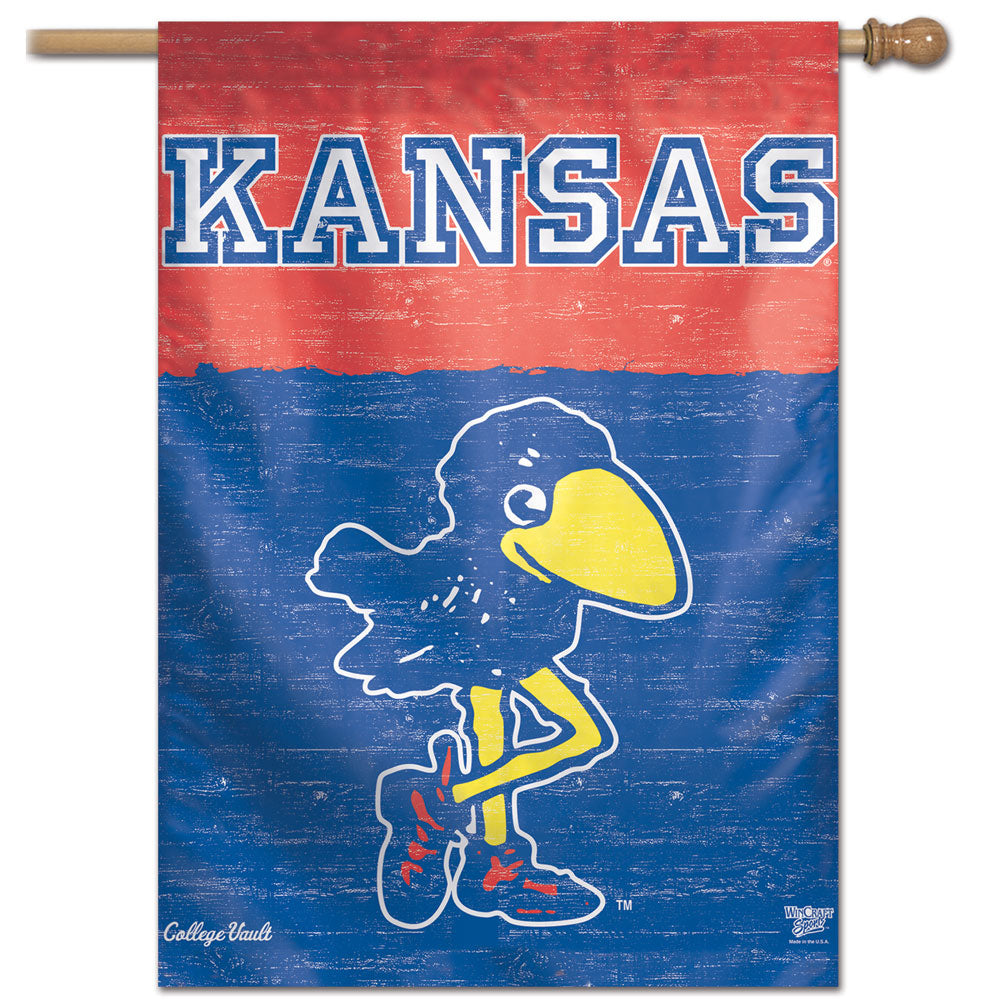 Kansas Jayhawks College Vault Vertical Flag - 28
