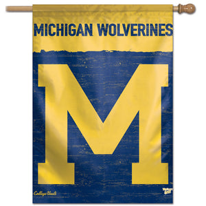 Michigan Wolverines College Vault Vertical Flag - 28" X 40"           