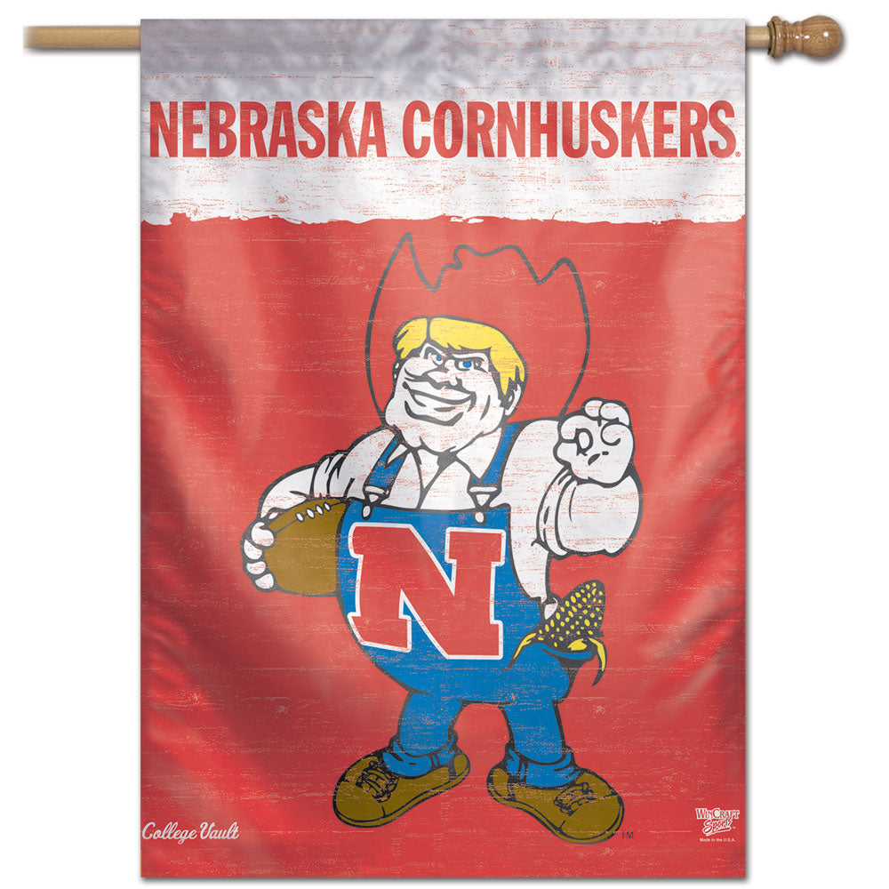 Nebraska Cornhuskers College Vault Vertical Flag - 28