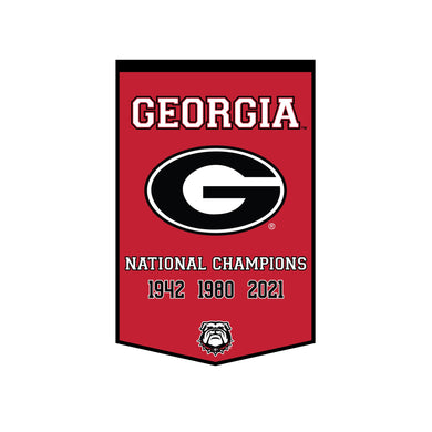 Georgia Bulldogs Dynasty Wool Banner - 24