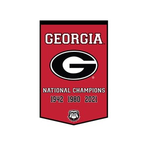 Georgia Bulldogs Dynasty Wool Banner - 24"x36"