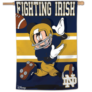 Notre Dame Fighting Irish Mickey Mouse Vertical Flag - 28" X 40"