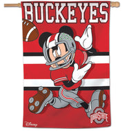 Ohio State Buckeyes Mickey Mouse Vertical Flag - 28"x40"
