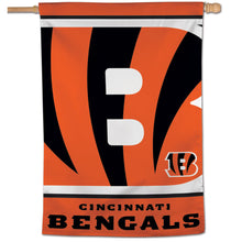 Cincinnati Bengals Mega Logo Vertical Flag - 28"x40"                                                                                            